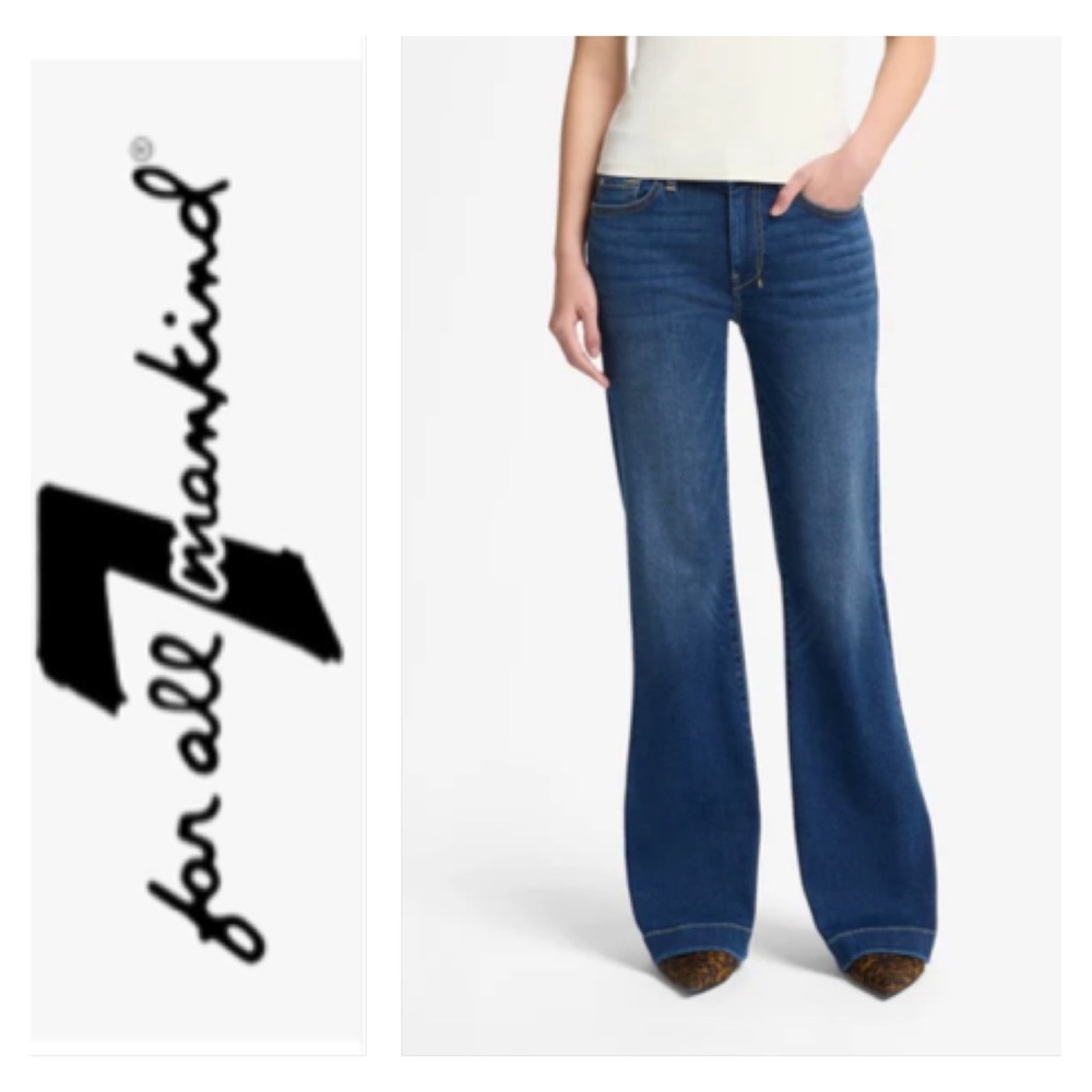 7 For All Mankind Dojo Bootcut Flare Trouser Jeans Size 27 x 30 Stretch 97248